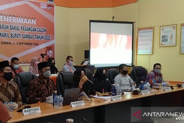 Pendaftaran Pilkada 2020, dua bakal paslon mendaftar ke KPU Sambas