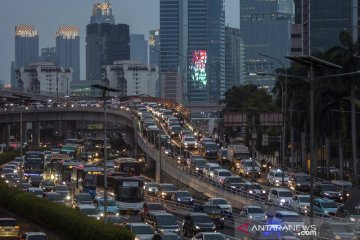 Kemacetan di ibu kota jelang penerapan PSBB total