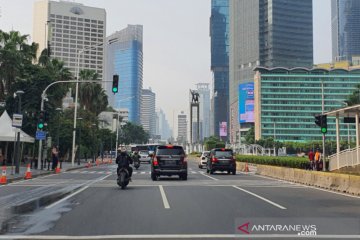 PSBB lanjutan, Jalan MH Thamrin-Sudirman ramai lancar