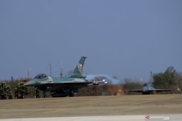 Dua jet tempur F-16 patroli perbatasan Indonesia-Timor Leste-Australia