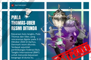 Piala Thomas-Uber resmi ditunda