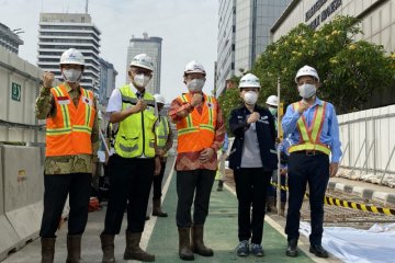 Dubes Jepang tinjau situs konstruksi MRT jalur utara-selatan