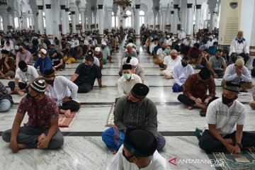 Protokol kesehatan saat shalat Jumat di Masjid Raya