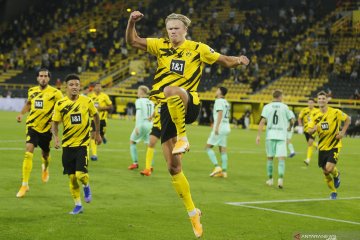 Dua gol Haaland warnai kemenangan 3-0 Dortmund atas Gladbach