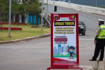 Operasi Yustisi di Pantai Maju sanksi tujuh pelanggar masker