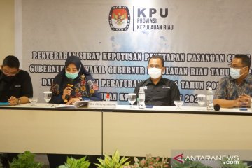 KPU Kepri tetapkan tiga pasangan calon Pilkada Serentak 2020