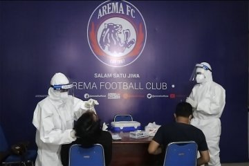 Pemain Arema FC jalani tes usap jelang bergulirnya Liga 1