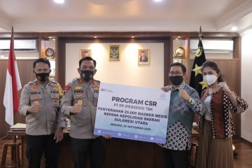 PT PP salurkan bantuan 26.000 masker medis ke Polda Sulut