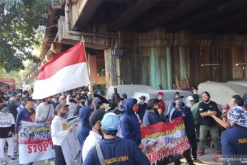 Ratusan pemuda dan pelajar gelar aksi tolak paham PKI di Jakarta Utara