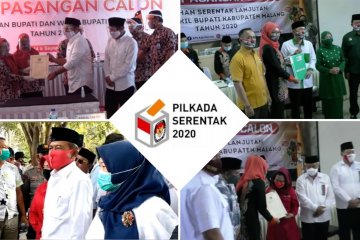 Pendaftaran para kontestan Pilkada di berbagai kota