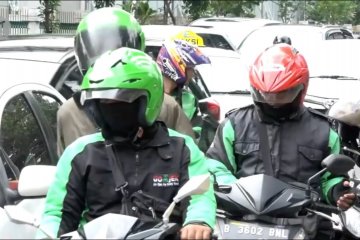 Kerumunan ojek daring saat PSBB Jakarta akan dipantau secara geofencing