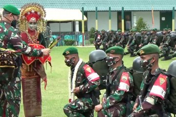 Pangdam I/ BB sambut Yonif 133/ Yudha Sakti purna tugas dari perbatasan RI-Malaysia