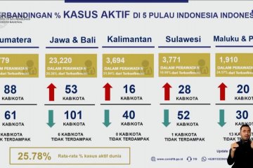 Jawa-Bali berkontribusi 64% kasus COVID-19 per 6 September