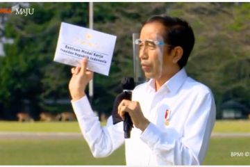 Presiden Jokowi berikan bantuan modal kerja kepada 63 pedagang di Bogor