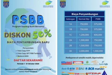 PDAM Depok beri diskon 50 persen sambungan baru