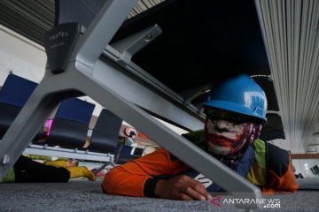 Latihan mitigasi gempa di Bandara Internasional Yogyakarta