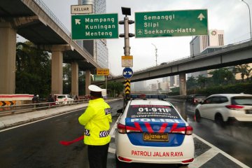 Arus lalu lintas di DKI Jakarta lancar pada Jumat pagi