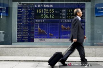 Saham Jepang ditutup nyaris datar, Nikkei turun 7,77 poin