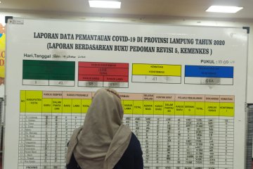 Positif COVID Lampung bertambah 33 total jadi 1.204 kasus