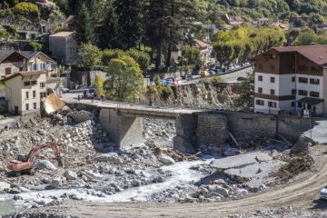 Saint-Martin-Vesubie diterjang badai