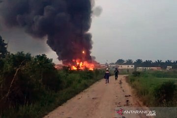 Sumur minyak Pertamina di Lopak Alai Muarojambi terbakar