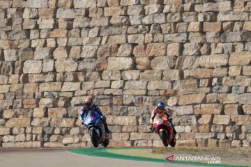 Alex Rins juara MotoGP Aragon, Marquez rebut podium lagi