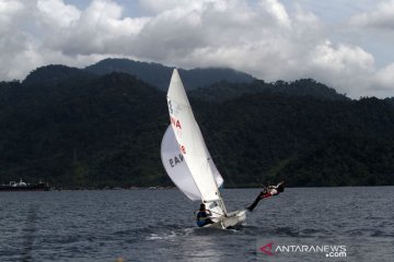 Latihan atlet layar Sumbar untuk persiapan PON Papua