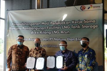 Perta Arun Gas gandeng Natuna Eton bangun tangki penyimpanan LNG