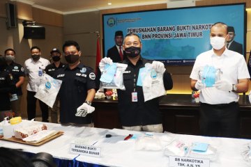 BNNP Jatim musnahkan 11 kilogram sabu-sabu jaringan Malaysia