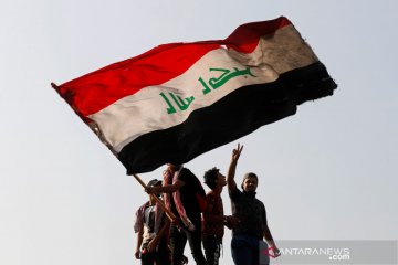 Aksi warga Irak memperingati satu tahun peristiwa demo anti pemerintah