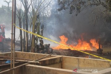 Gudang minyak di Lingkar Barat Jambi habis terbakar