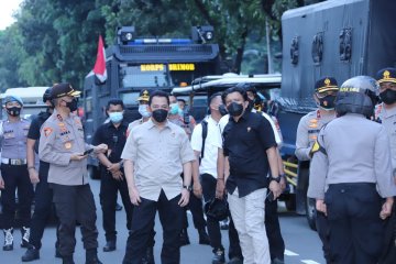 Kabareskrim pantau langsung aksi unjuk rasa di kawasan Arjuna Wiwaha