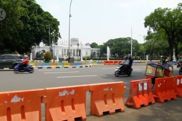 Kondisi di sekitar istana terpantau kondusif jelang demo Omnibus Law Cipta Kerja