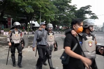 Polisi tetapkan 3 tersangka kericuhan demo UU Cipta Kerja di Medan
