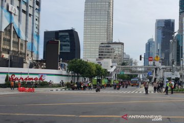 Massa aksi di Kedubes Prancis bubar, Jalan MH Thamrin kembali dibuka