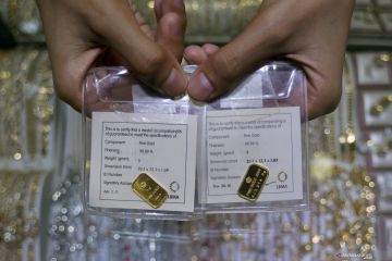 Harga emas Antam Kamis stagnan di posisi Rp1,080 juta per gram