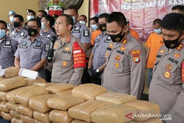 159 kilogram ganja disita polisi dari kotak berlogo PLN