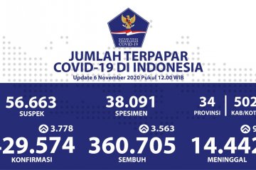 Bertambah 3.778 positif COVID-19 di Indonesia jadi 429.574 kasus