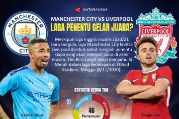 Manchester City vs Liverpool, laga penentu gelar juara?