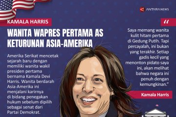 Kamala Harris, wanita Wapres pertama AS keturunan Asia-Amerika