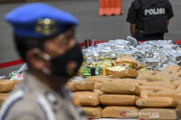 Pemusnahan barang bukti narkoba di Polda Metro Jaya