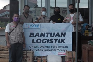 Indonesia Care salurkan logistik ke pengungsi Lereng Merapi