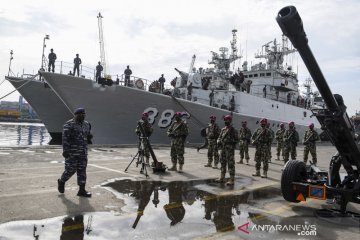 Koarmada 1 gelar pasukan jelang Latihan Operasi Dukungan Tembakan