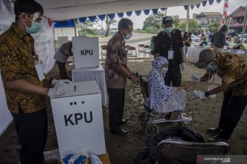 Simulasi pemungutan suara pilkada Kabupaten Bandung