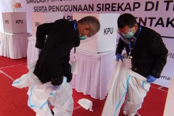 KPU Kota Semarang simulasikan pelaksanaan pencoblosan pilkada
