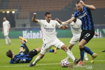 Liga Champions: Real Madrid kalahkan Inter Milan 2-0 di San Siro