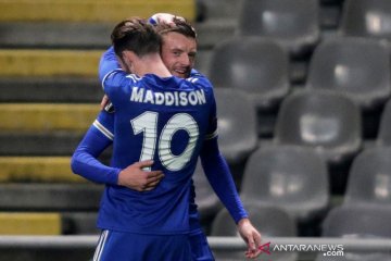 Gol larut Jamie Vardy antar Leicester ke 32 besar Liga Europa