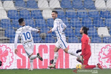 Inter tundukkan Sassuolo sekaligus depak sang lawan dari posisi kedua