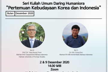 Belajar persamaan Indonesia-Korea di kuliah umum daring Humaniora