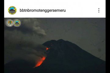 Gunung Semeru kembali muntahkan lava pijar